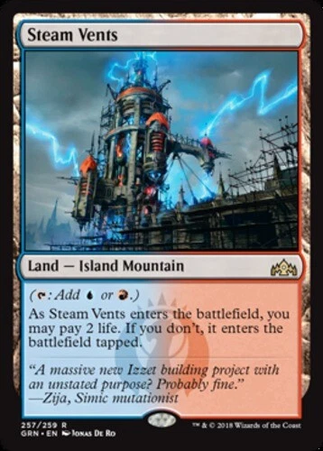 Foil Steam Vents from Guilds of Ravnica MTG Set-image