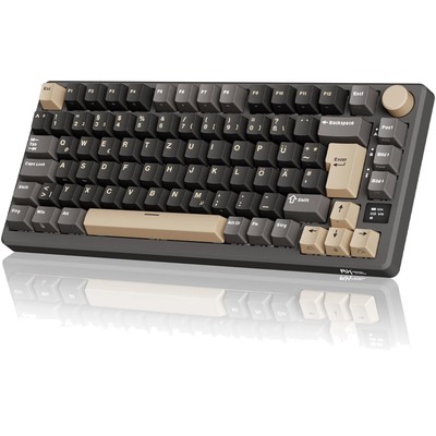 Stylische 75% TKL Gaming Tastatur mit Hot-Swap und RGB-Hintergrundbeleuchtung