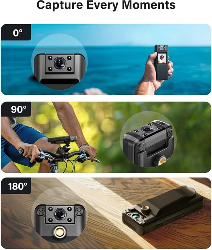 BOBLOV A22 1080P Mini Kamera Video Rekorder Körperkamera Nachtsichtgerät 128GB - Bild 2 von 8
