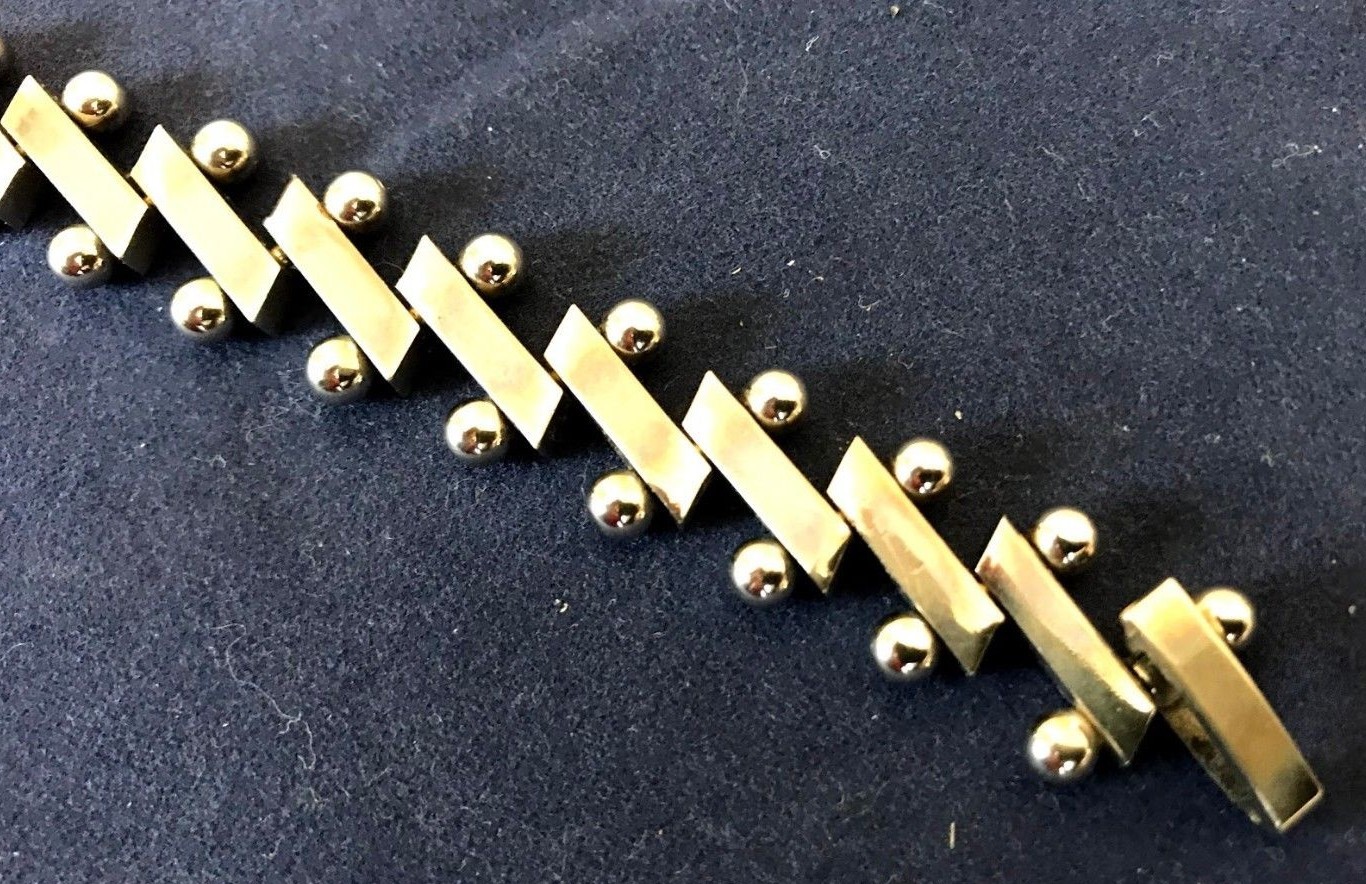 Modernist Solid 925 Sterling Silver Bracelet 32 g… - image 3