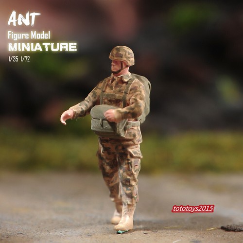 1/72 Paratroops Soldier Scene Prop Miniatures Doll Figures For Cars Vehicle Toy - Picture 4 of 7