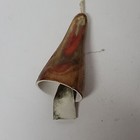 Windchime Ceramic Pottery Bell Shape Hanging Swirl Glaze 4" Decoration