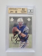 PEYTON MANNING 1998 Collectors Edge Record Setters On-Card Auto #135 BGS 9.5 RC 