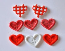 Gift of Love Heart / Lg. Heart Shaped Craft Buttons / Jesse James Dress It Up