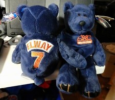 Limited Treasures JOHN ELWAY 7 Football Bear 9" bean bag-1998-New-w/tags
