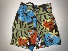 GYMBOREE HIBISCUS Hawaiian Flowers SWIM TRUNKS Shorts SWIMSUIT Boys 18-24 Months