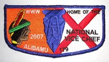 Alibamu Lodge 179 2007 National Vice Chief Blue Bdr OA Flap - Tukabatchee Area