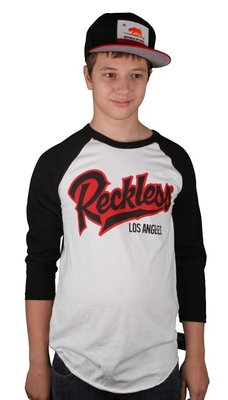 Young and Reckless Kill Switch Raglan Baseball 2XL XXL White Black T-Shirt