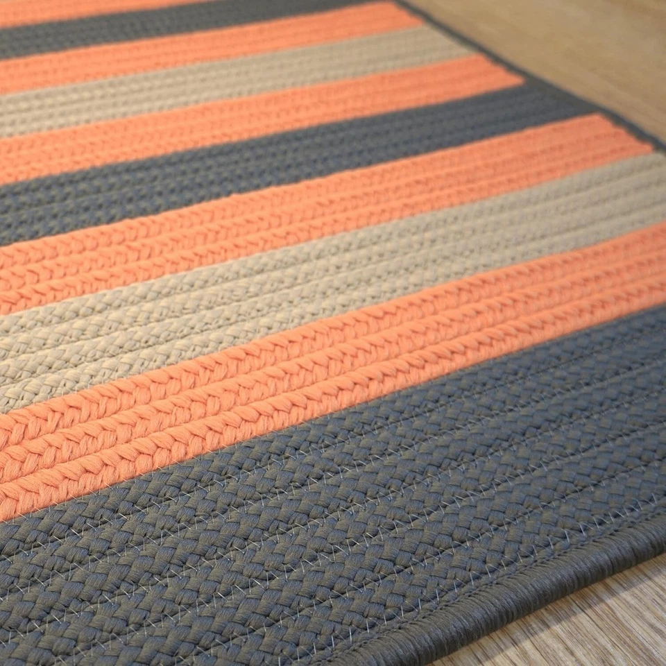 Cuadrado a rayas Colonial Mills St. Germain - gris oxidado 9x9 Foto 2 de 4