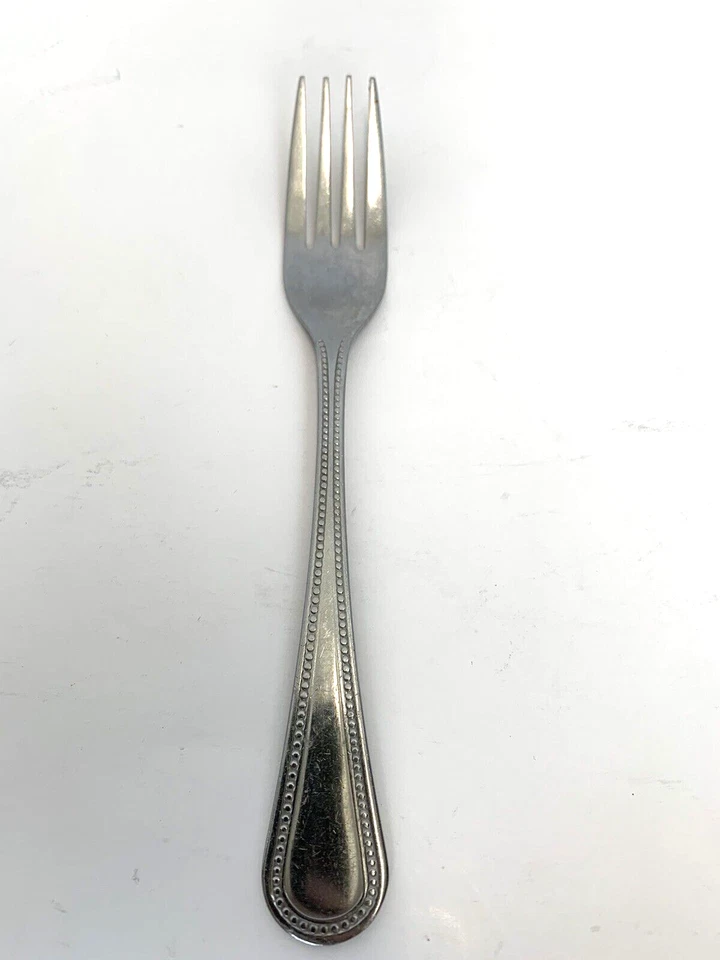 World Tableware Fork Stainless Steel Flatware 61 18/8 Beaded 7 1/2 in Vintage - Image 4 of 4