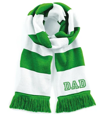 Stadium scarf football personalised with name Christmas gift sport striped scarf