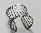 MADE IN ITALY 925 SILVER BANGLE  CUFF BRACELET BAY AN ITALIAN ARTIST