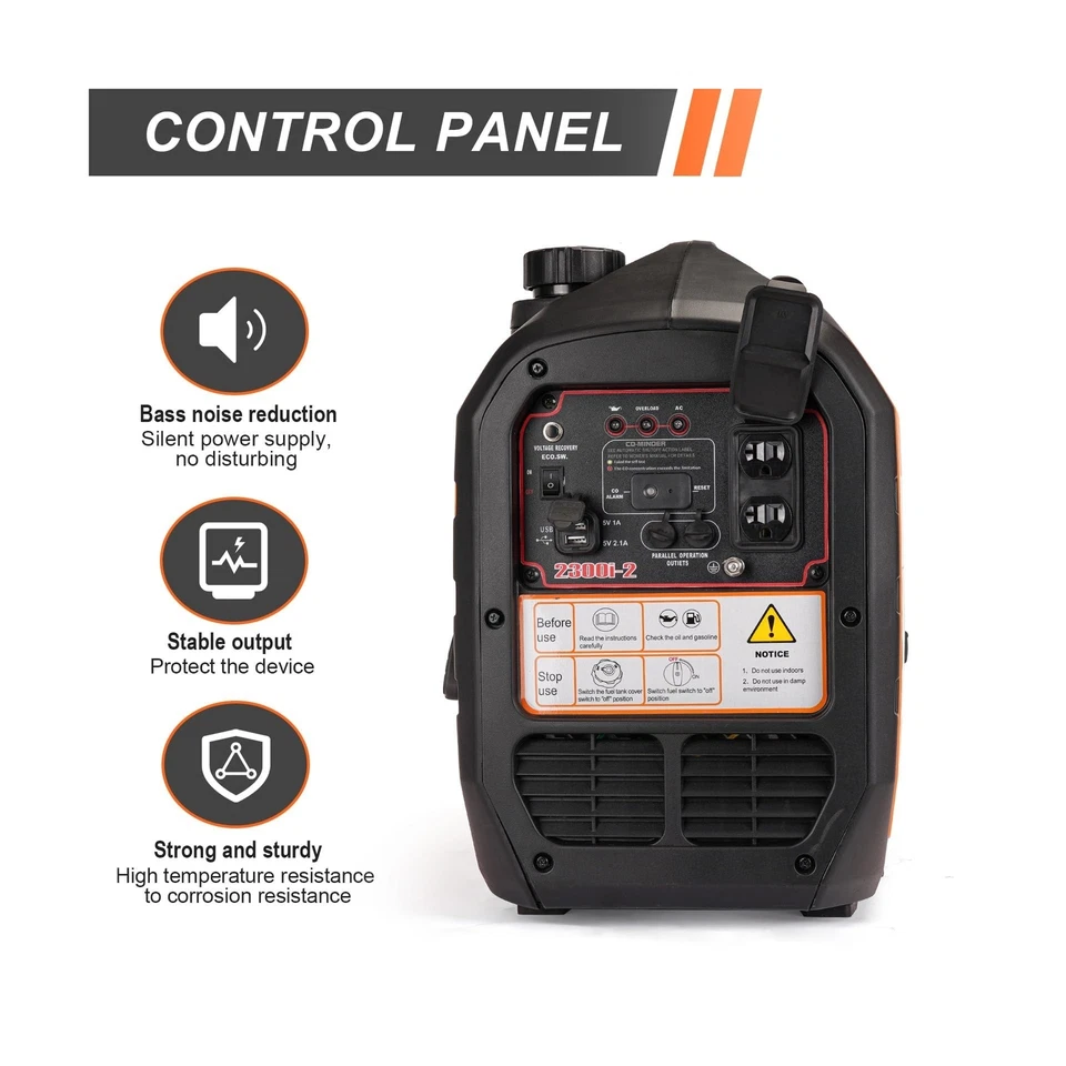 Generador Inversor de Gasolina Lifan 2300W - Portátil, Silencioso y Eficiente en Combustible Po... Foto 4 de 4