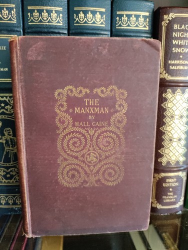 Antik_THE MANXMAN_Hall Caine_1896_Hardcover_Dreizehnte Auflage