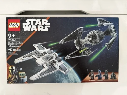LEGO Star Wars Mandalorian Fang Fighter vs TIE Interceptor 75348 Set 957 Pieces