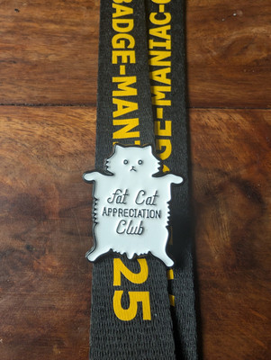 Fat Cat Appreciation Society Emaille Pin Anstecker süß lustig nachdenklich Geschenkidee  