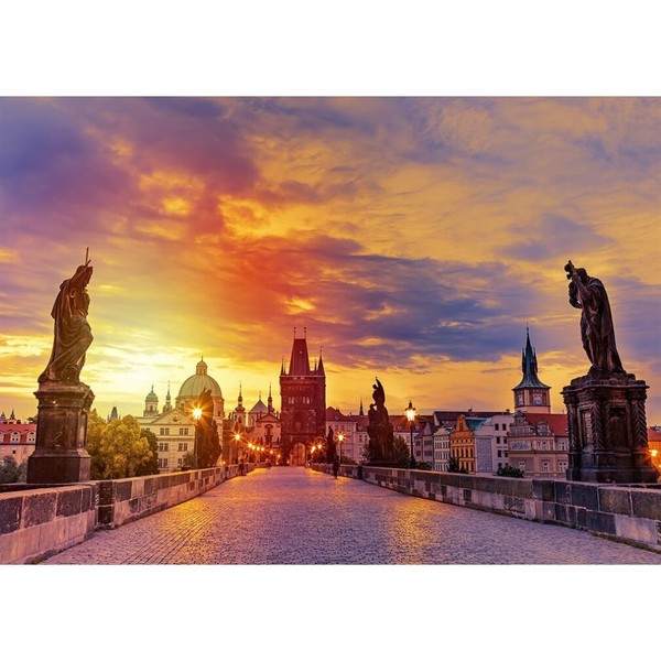 Enjoy Puzzle KarlsbrüCke Bei Sonnenuntergang, Prag 1000 Teile-image
