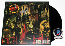 KERRY KING SLAYER SIGNED 'REIGN IN BLOOD' ALBUM VINYL RECORD BECKETT COA METAL