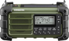 Multi-Powered Emergency Radio with AM/FM, Bluetooth, AUX, and Weather Alerts