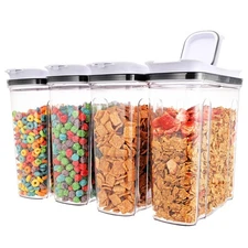 Cereal Containers Storage Set, Airtight Food Storage Container with Lid 4L/13...