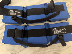 2 PK CLASSIC HYDRO-FIT CUFF EASY CLOSE Buckle Water Aerobic Belt Weight -BLUE