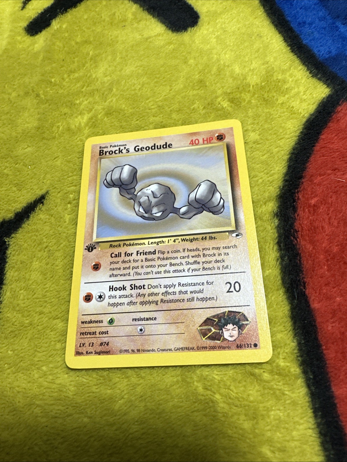 Pokemon 1st Edition Gym Heroes Brock’s Geodude 66/132 NM/M