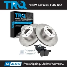 TRQ Front Disc Brake Kit Semi Metallic Pads w/ Replacement Rotors for BMW New