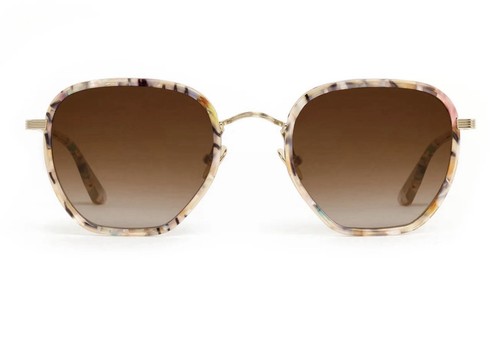 KREWE PASCAL | 12K TITANIUM + CONFETTI Polarized 24K Sunglasses NEW $335 - Bild 2 von 3
