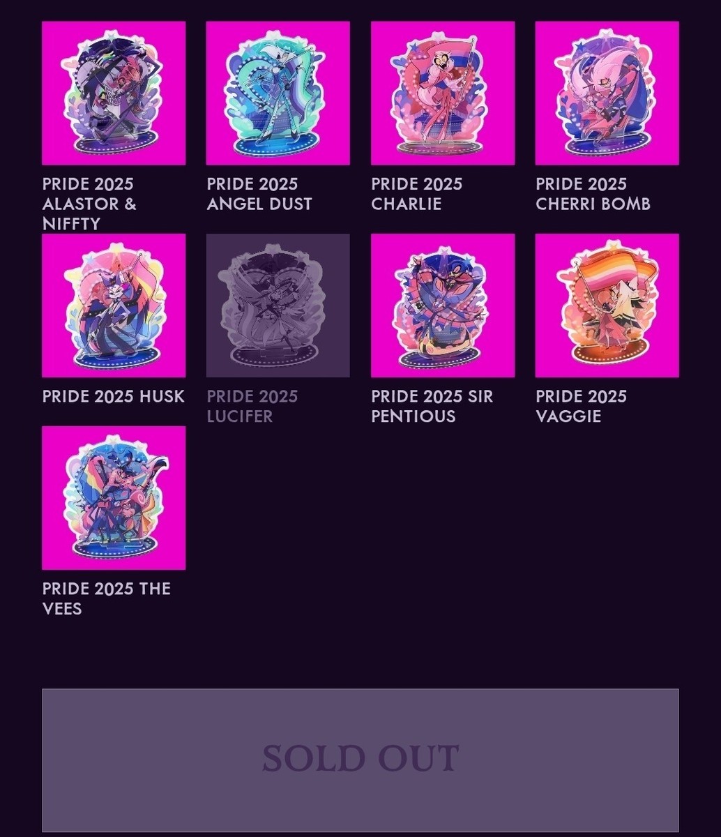 Hazbin Hotel Pride 2025 Lucifer Acrylic Standee SOLD OUT | eBay