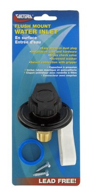 American Motorhome RV Black Flush Mount City Water Inlet Flange a01-0169lfvp