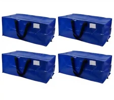 Durasack 20 Gal. Heavy-Duty Moving and Storage Bag Blue Polypropylene (4-Pack)