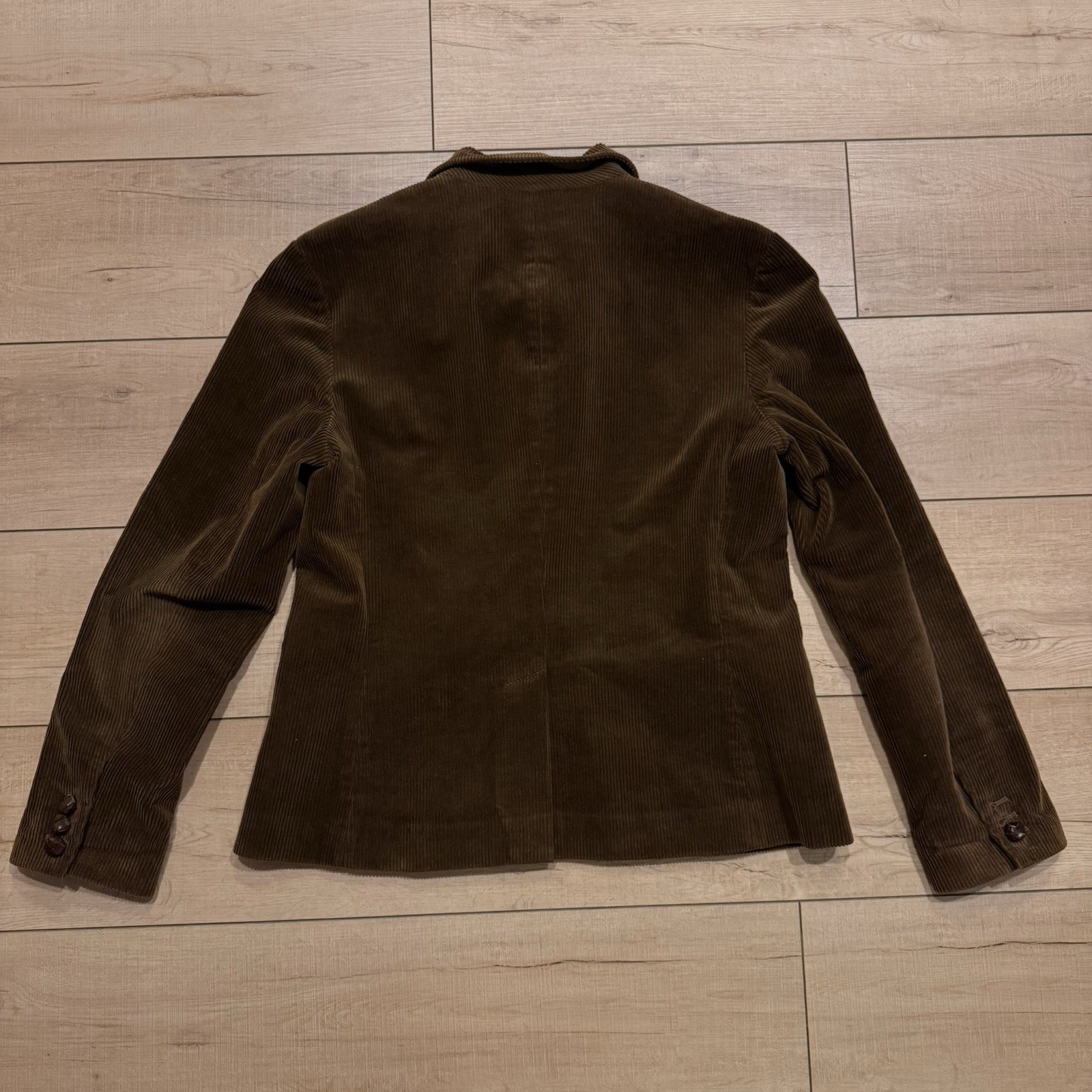 Vtg Ralph Lauren Jeans Co. Corduroy Blazer Lrg Brown Fitted Jacket Old Money 90s thumbnail 3