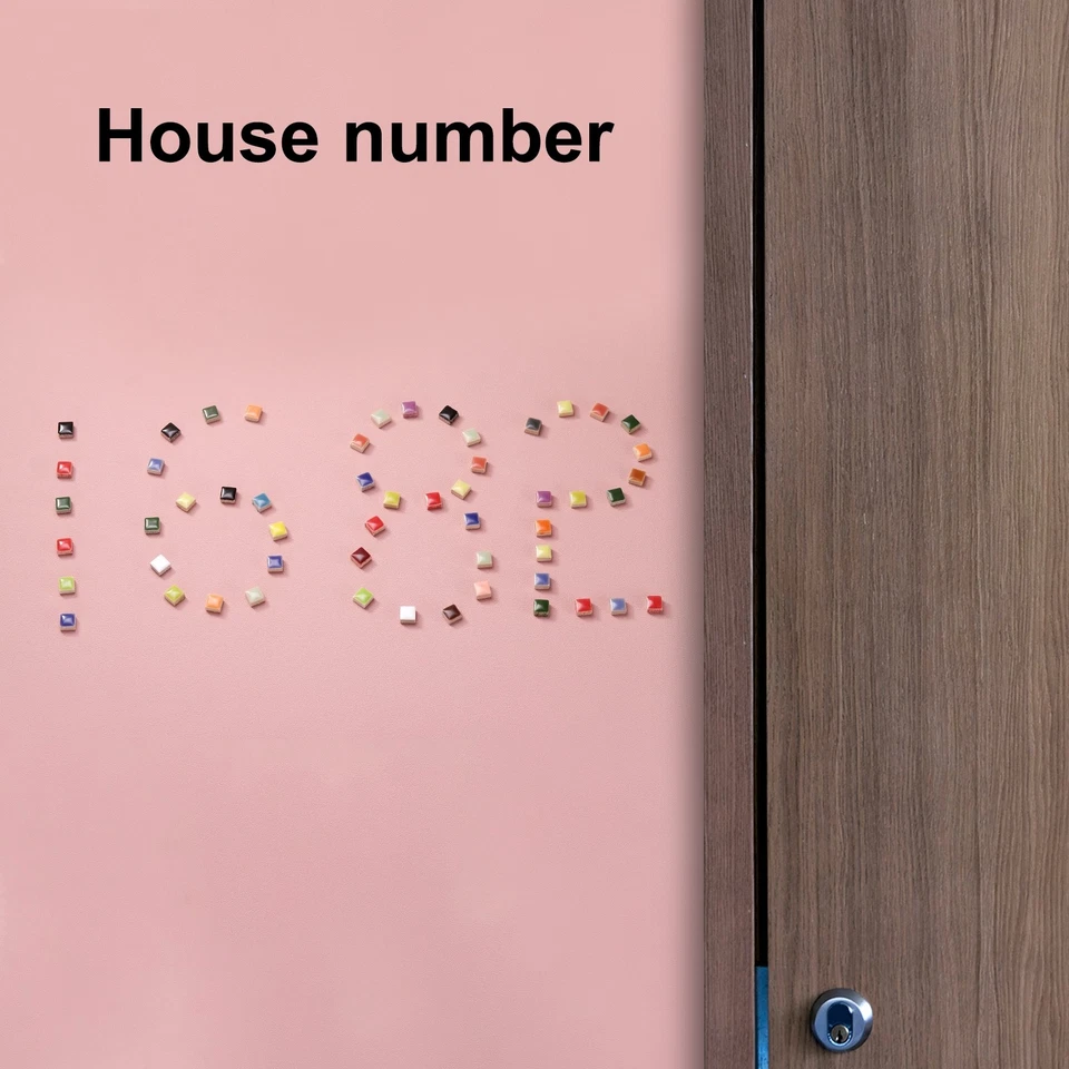 205pcs Square Ceramic Mosaic Tiles, Bulk Stained Mosaic Tiles (200g, Light Blue) Foto 4 de 4