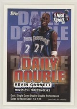 1999 NBA Tipoff Daily Double Sweepstakes Entry Kevin Garnett (1/9-1/15) HOF 1q9