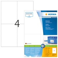 Herma Premium Etiketten A4, 105 X 148 Mm, Weiß, Permanent Haftend, 400 Etiketten