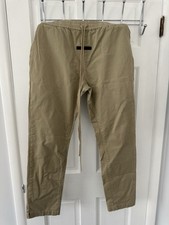 Essentials Fear Of Gods Men Joggers Cargo Pants Size Medium Beige Khaki Color