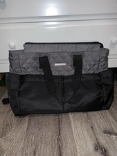 Diaper Bag Zipper Multi Pockets Carry Backpack Duo Black Gray Large NEW