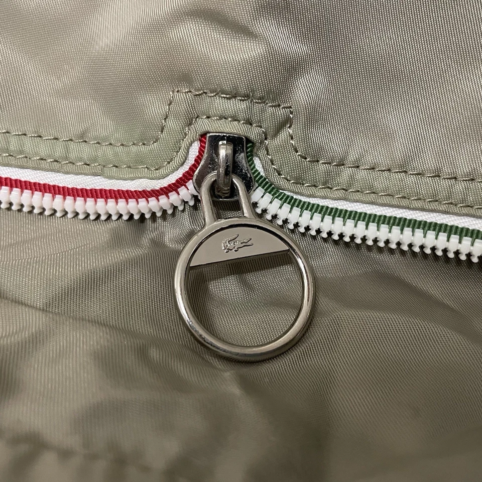 Lacoste Packable Fold Away Back Up Vintage N41 Croc Pocket Tan Tote Bag Travel - Image 3 of 4