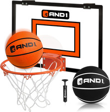 over the Door Mini Basketball Hoop: 18X12 Shatterproof Backboard, 2 Mini Basketb