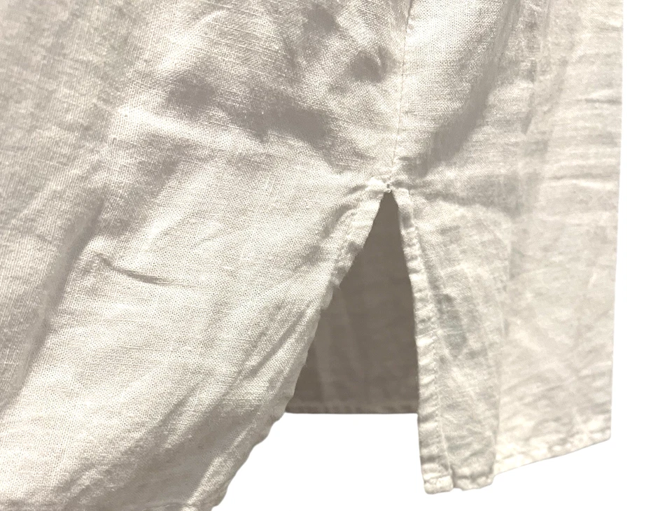 Top Boho Rosa y Tomillo Talla 2X Rosa Crema Bordado Semi Transparente Lino Algodón Foto 4 de 4