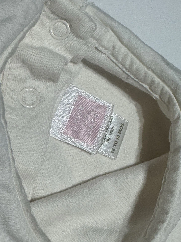 Janie and Jack 女宝宝紧身衣 12-18 个月 Peter Pan 领带 Scottie 狗 — 第 3/4 张图片