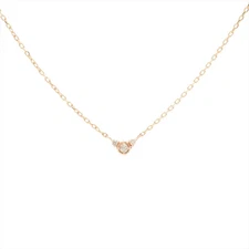 aget diamond Necklace K10(YG) 1.0g 0.03