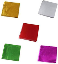 500 Pieces 5 Colors Chocolate Sweets Foil Wrappers for Packaging Chocolate Candy