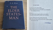 Product Image: T S Eliot SIGNED 1959 First American Edition HC With Orig DJ The Elder Statesman