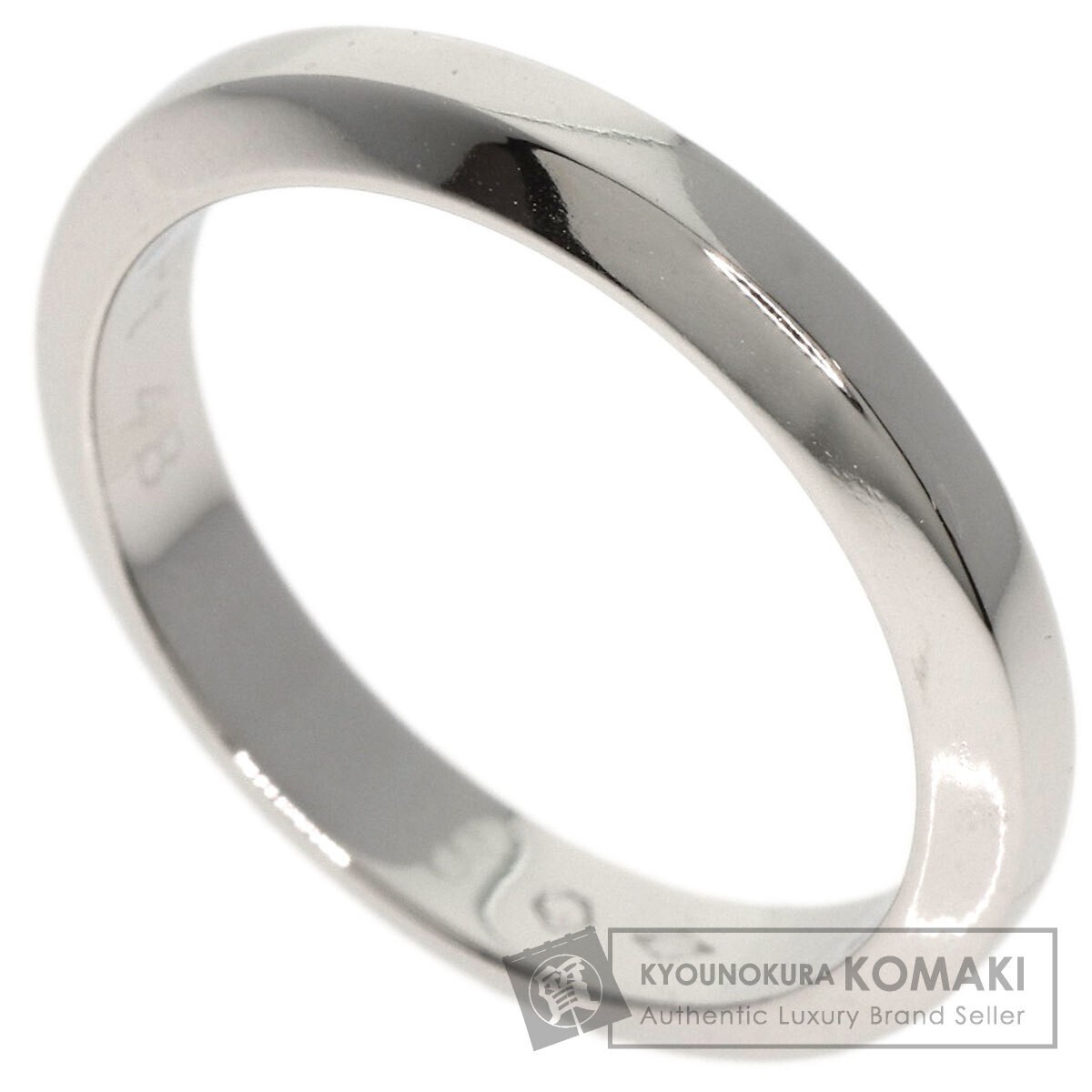 CARTIER Classic Wedding Band 48 Ring Pt950 Ladies