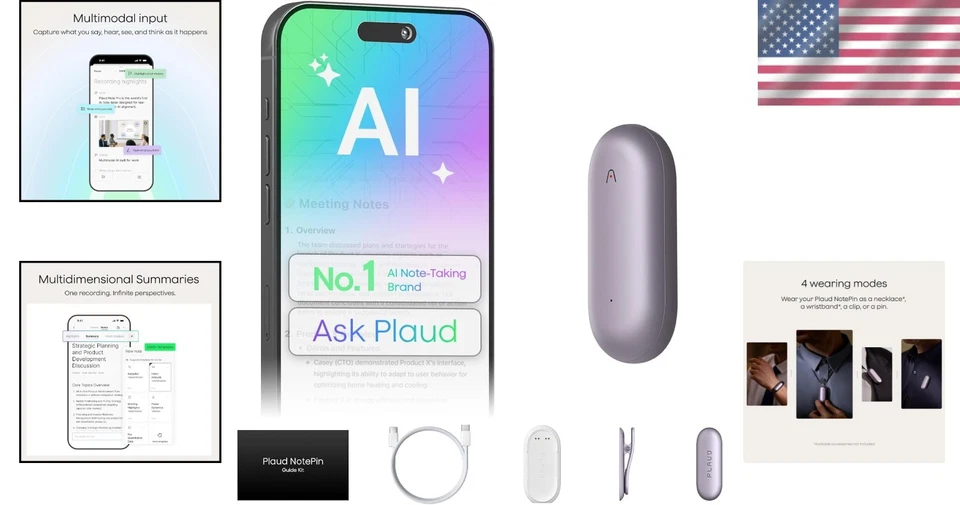 Wearable Note-Taking Device 20-Hour Battery Purple - Image 2 of 4