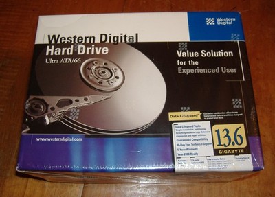 WESTERN DIGITAL 3.5'' IDE 13.6 GB HARD DRIVE ULTRA ATA66 BIG BOX 5400RPM NEW
