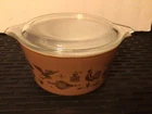 Vintage Pyrex~”EARLY AMERICAN/BROWN”~1 Quart/Lid~#473~Excellent