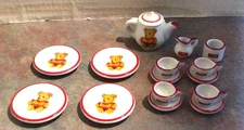 Reutter Porzellan Steiff Miniature Porcelain Teddy Bear Tea Set 16 Pcs W Germany