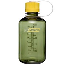 Nalgene 16oz Narrow Mouth OIL GREEN (Freesia Cap) Sustain BPA-Free Water Bottle